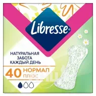 Прокладки жіночі гігієнічні Libresse Natural care pantyliners normal №40