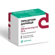 Пірацетам-Дарниця розчин для ін'єкцій 200 мг/мл ампула 5 мл №10