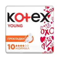 Прокладки жіночі гігієнічні Kotex Young Normal №10