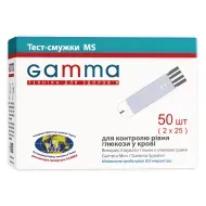 Тест-смужки для глюкометрів Gamma MS №50