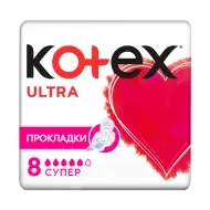 Прокладки женские гигиенические Kotex Ultra Super Dry №8