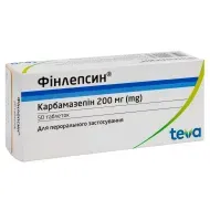 Фінлепсин таблетки 200 мг №50