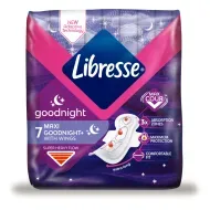 Прокладки женские гигиенические Libresse Natural Care Maxi Goodnight №7