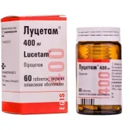 Луцетам таблетки вкриті оболонкою 400 мг флакон №60