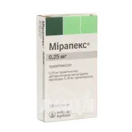 Мірапекс таблетки 0,25 мг блістер №30