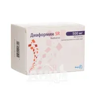 Діаформін SR таблетки пролонгованої дії 500 мг блістер №60