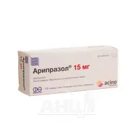 Арипразол таблетки 15 мг блістер №60