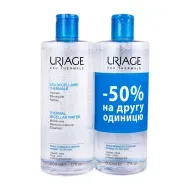 Мицеллярная вода Uriage для нормальної і сухої шкіри duo 500мл х2