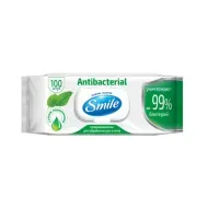 Вологі серветки Smile Antibacterial з подорожником №100