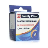 Пластир Family Plast на тканинній основі з підвісом 2,5смх500см №1