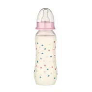 Бутылочка Baby-Nova пластиковая розовая 240 мл
