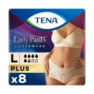 Урологические трусы Tena Lady Pants Plus для женщин Large Creme №8