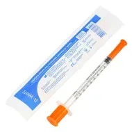 Шприц инсулиновый одноразовый Dr.White U-100 3-х компонентный 1 мл игла 30G (0,32 х 13 мм)