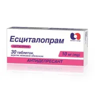 Есциталопрам таблетки вкриті оболонкою 20 мг блістер №30