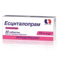 Эсциталопрам таблетки покрытые оболочкой 10 мг блистер №30