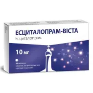 Есциталопрам-Віста таблетки, що диспергуються в ротовій порожнині 10 мг блістер №28