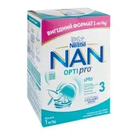 Смесь сухая молочная Nestle NAN 3 Optipro для детей с 12 месяцев 1000 г (2 х 500 г)