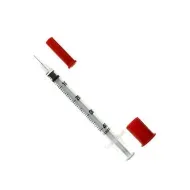 Шприц инъекционный инсулиновый Hemoplast 1 мл U-40 с иглой ( 0,33 х 13 мм) №1
