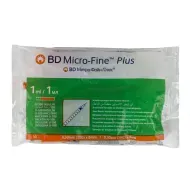 Шприц инсулиновый BD Micro-Fine Plus 1 мл U-100 с иглой 30G (0,3 мм х 8 мм) №1