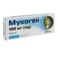 Мукоген таблетки вкриті оболонкою 100 мг стрип №30