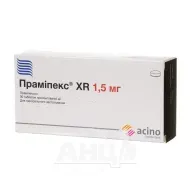 Праміпекс xr таблетки пролонгованої дії 1,5 мг №30