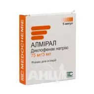 Алмірал розчин для ін'єкцій 75 мг ампула 3 мл №5