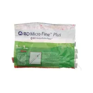 Шприц ін'єкційний інсуліновий BD Micro-Fine Plus 1 мл U-40 з голкою 30G (0,3 мм х 8 мм) №10
