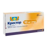 Крестор таблетки покрытые оболочкой 10 мг №28