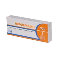 Левофлоцин 500 таблетки вкриті оболонкою 500 мг блістер №5