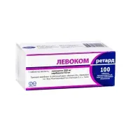 Левоком ретард таблетки пролонгированные покрытые пленочной оболочкой 200 мг + 50 мг блистер №100
