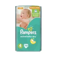 Підгузки дитячі Pampers Active Baby-Dry Maxi 4 №70