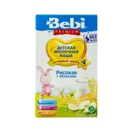 Суха молочна каша Bebi Premium рисова з яблуком 250 г