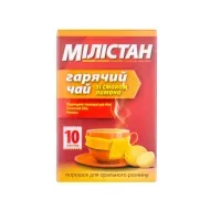 Милистан горячий чай со вкусом лимона порошок для орального раствора пакетик 6 г №10