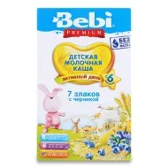 Молочная каша Bebi Premium 7 злаков с черникой 200 г