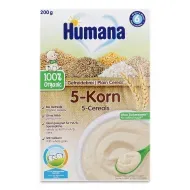Безмолочная каша цельнозерновая Humana 5 злаков 200 г
