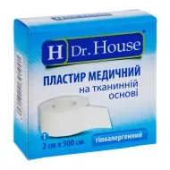 Пластырь медицинский Dr.House 2 см х 500 см на тканевой основе