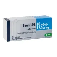 Энап-HL таблетки 10 мг + 12,5 мг блистер №60