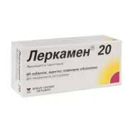 Леркамен 20 таблетки вкриті оболонкою 20 мг блістер №60