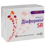 Діаформін SR таблетки пролонгованої дії 1000 мг блістер №60