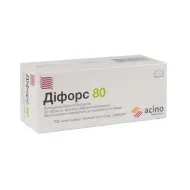 Дифорс 80 таблетки покрытые пленочной оболочкой 5 мг + 80 мг блистер №30