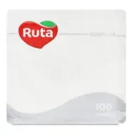 Серветки столові Ruta 33х33 см білі №100