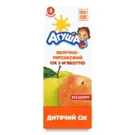 Сок детский Агуша яблочно-персиковый с мякотью 200 мл