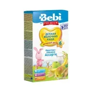 Молочна каша Bebi Premium фруктово-злакове асорті 250 г