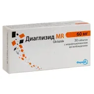 Диаглизид MR таблетки с модифицированным высвобождением 60 мг №30