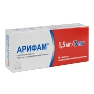 Арифам 1,5 мг/5 мг таблетки з модифікованим вивільненням 1,5 мг + 5 мг блістер №30