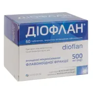 Діофлан таблетки вкриті плівковою оболонкою 500 мг блістер №60
