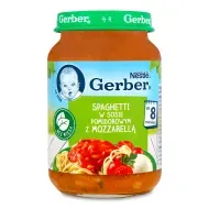 Овочеве пюре Gerber спагетті з сиром моцарелла в томатному соусі 190 г