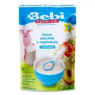 Каша Bebi Premium молочна вівсяна з персиком 200 г