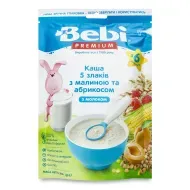Молочна каша Bebi Premium 5 злаків з малиною і абрикосом з 6 місяців 200 г