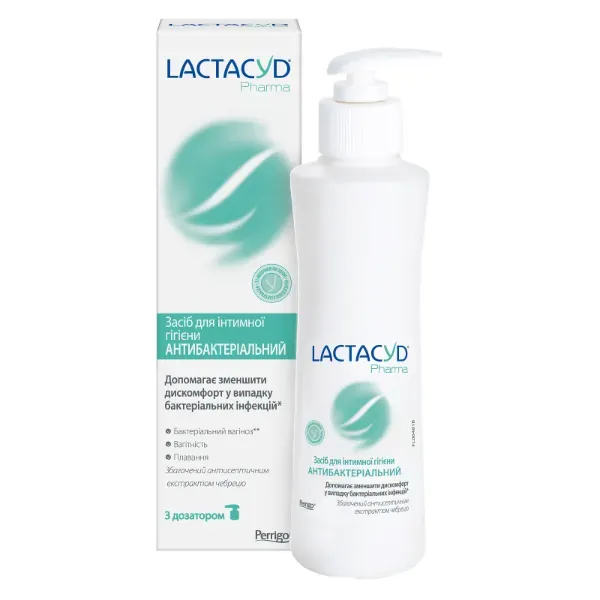 Средство Lactacyd Pharma антибактериальный для интимной гигиены с дозатором 250 мл